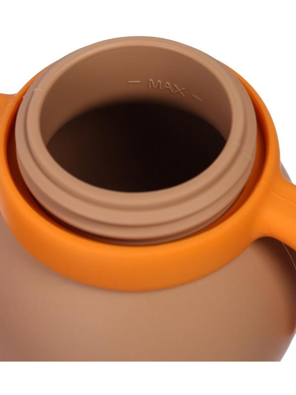 Поильник силиконовый с трубочкой, с ручками 6+ мес, 200мл, бежевый, Крошка Я