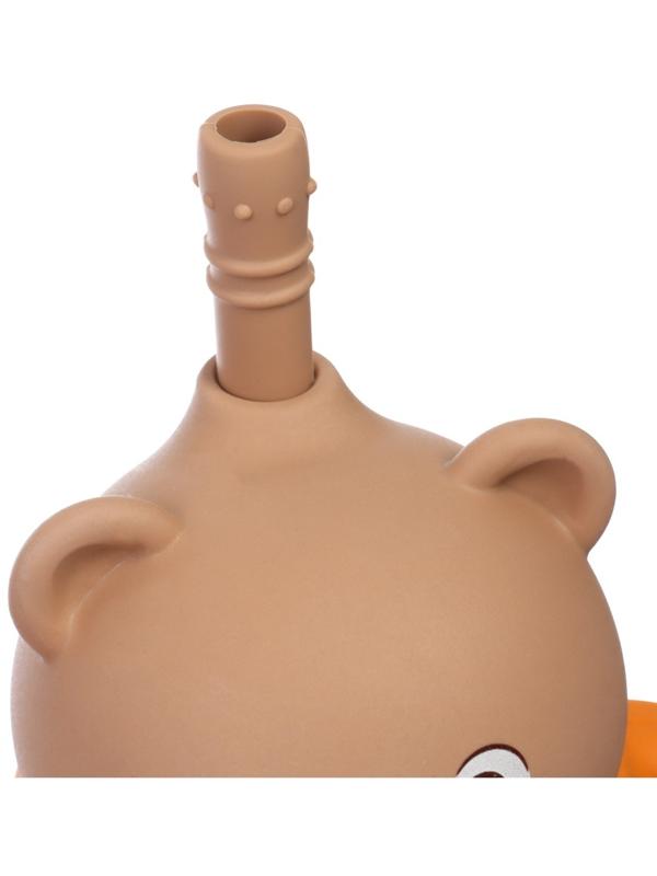 Поильник силиконовый с трубочкой, с ручками 6+ мес, 200мл, бежевый, Крошка Я