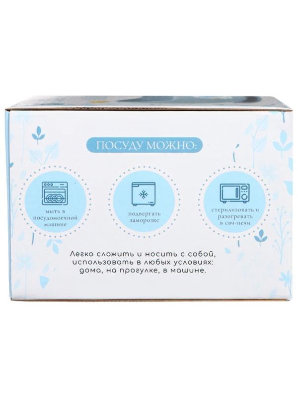 Крошка я, силиконовая миска, серия со слонеком, серый SL-07261