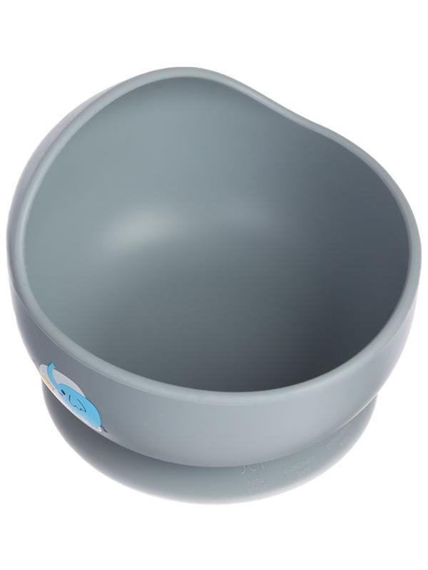 Крошка я, силиконовая миска, серия со слонеком, серый SL-07261