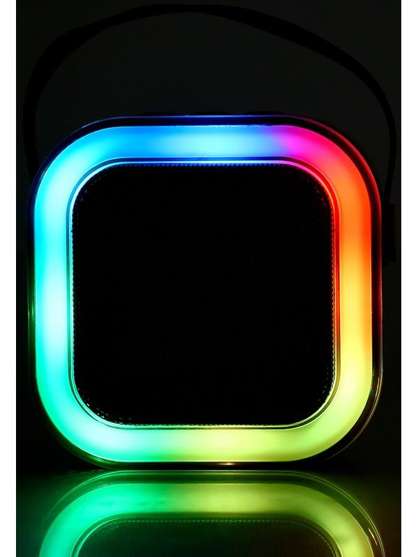 Караоке детское беспроводное, 2 микрофона, bluetooth, 5 режимов подсветки, звук, свет, бежевый