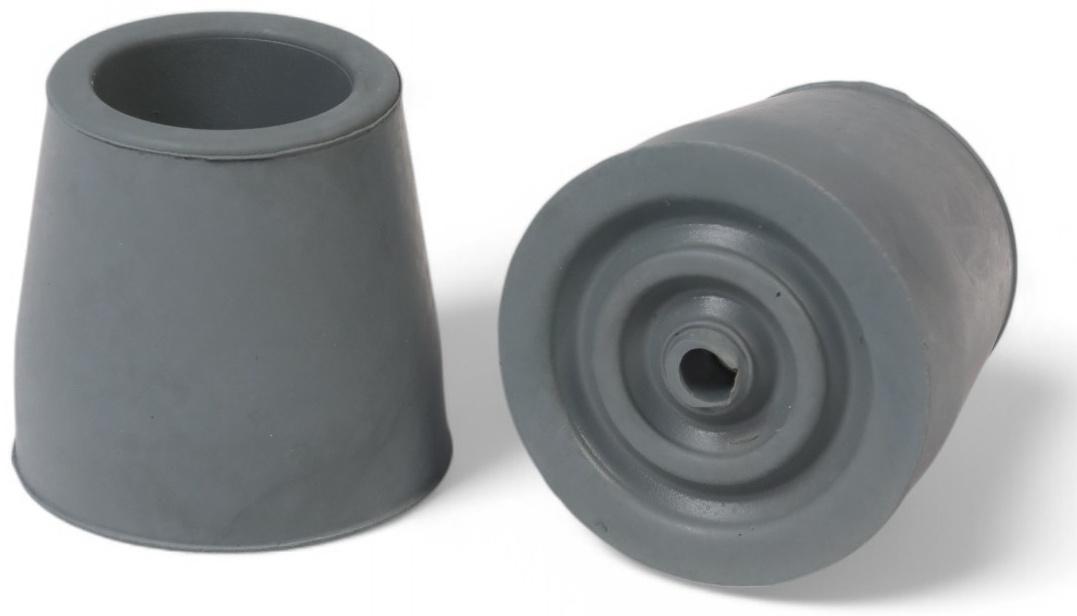 Набор усиленных наконечников для костылей, трости, усилен шайбой, 25 мм, 2 шт., серые