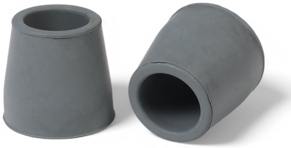 Набор усиленных наконечников для костылей, трости, усилен шайбой, 25 мм, 2 шт., серые