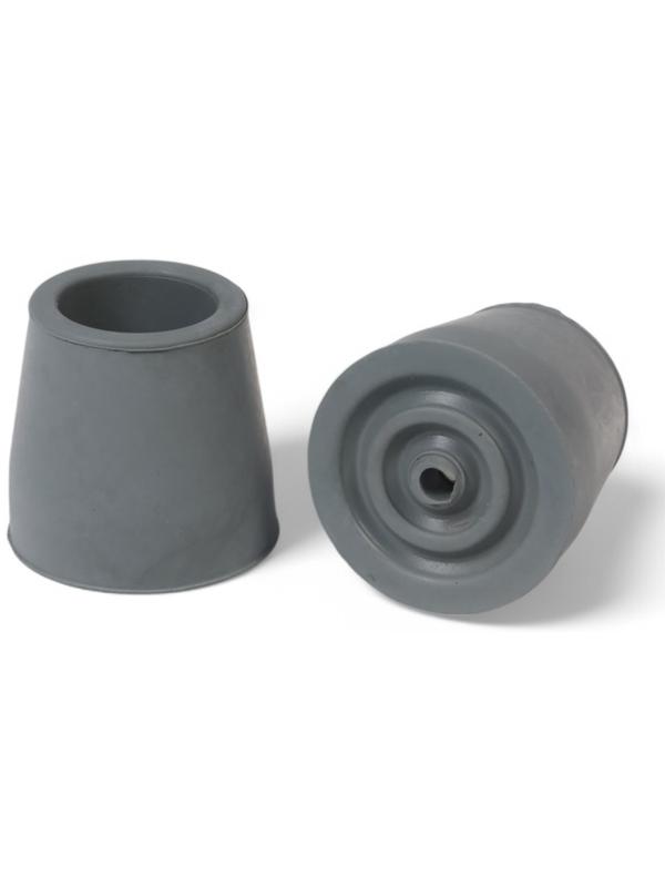 Набор усиленных наконечников для костылей, трости, усилен шайбой, 25 мм, 2 шт., серые