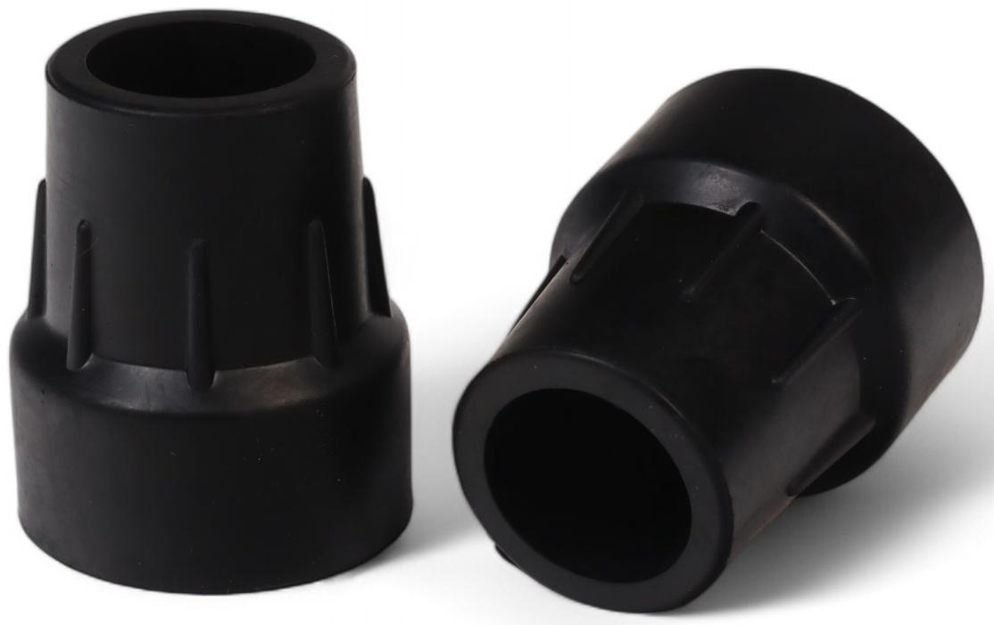 Набор усиленных наконечников для костылей, трости, усилен шайбой, 25 мм, 2 шт., чёрные