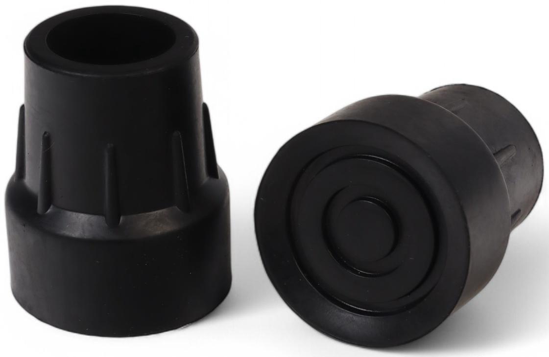 Набор усиленных наконечников для костылей, трости, усилен шайбой, 25 мм, 2 шт., чёрные