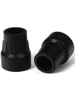 Набор усиленных наконечников для костылей, трости, усилен шайбой, 25 мм, 2 шт., чёрные