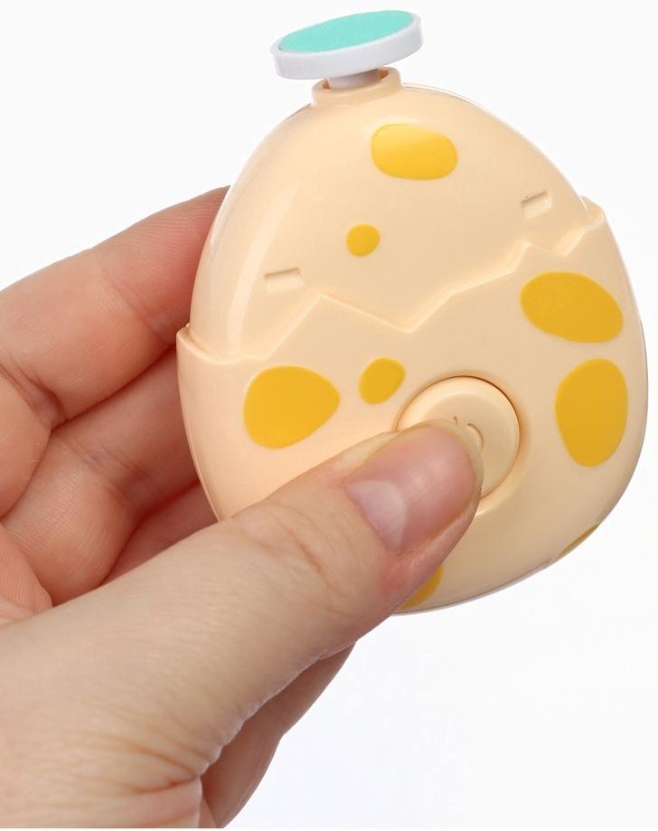 Маникюрный набор «Детский триммер для ногтей. Дино яйцо», 3 сменнные насадки, от 0мес.