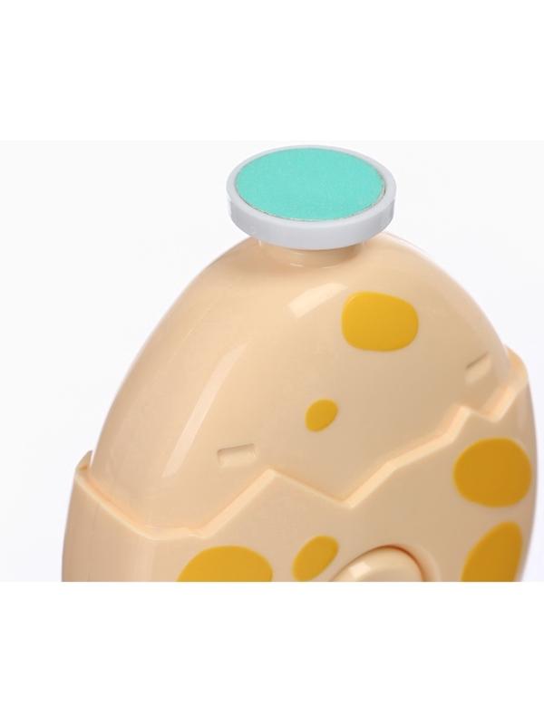 Маникюрный набор «Детский триммер для ногтей. Дино яйцо», 3 сменнные насадки, от 0мес.