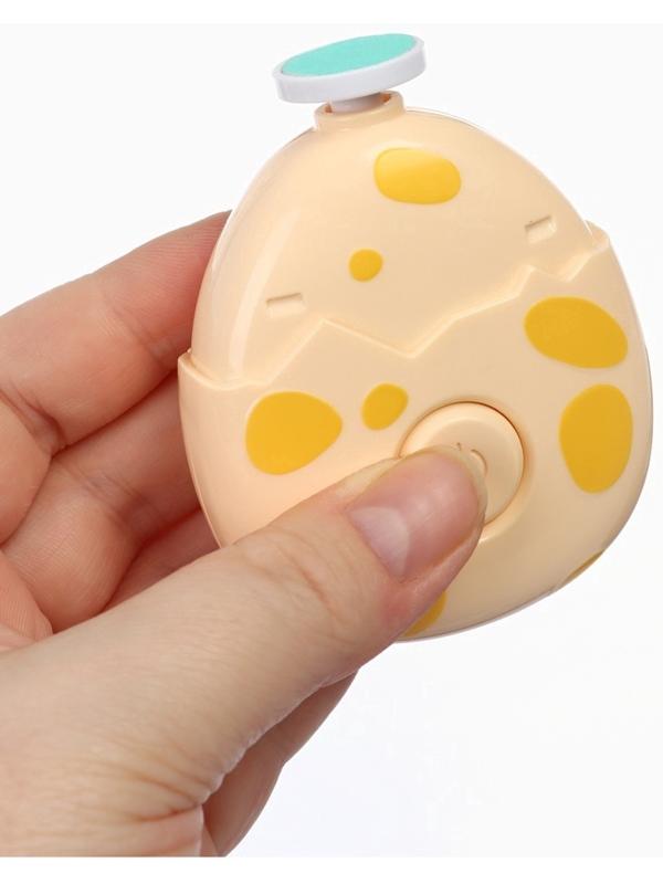 Маникюрный набор «Детский триммер для ногтей. Дино яйцо», 3 сменнные насадки, от 0мес.