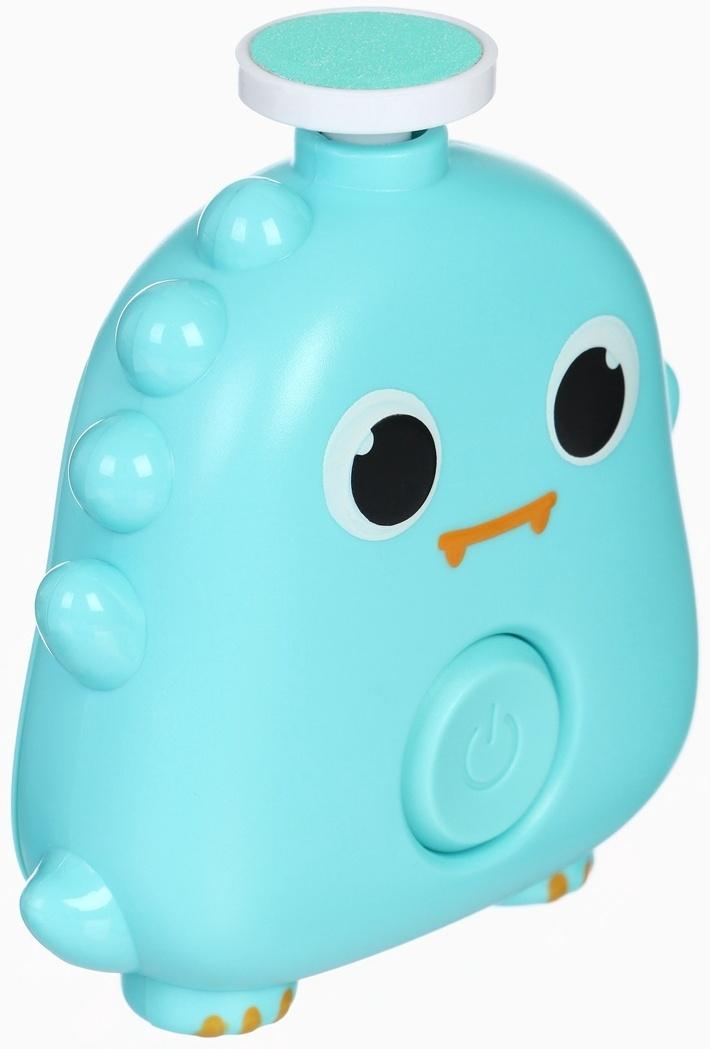 Маникюрный набор «Детский триммер для ногтей. Динозаврик», 3 сменнные насадки, от 0мес.