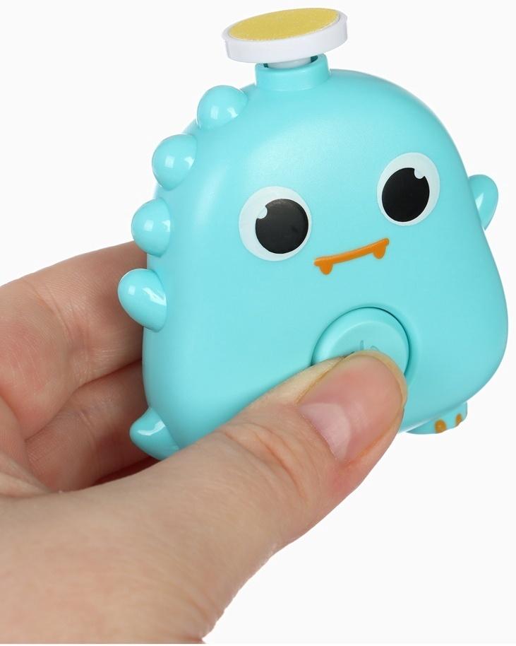 Маникюрный набор «Детский триммер для ногтей. Динозаврик», 3 сменнные насадки, от 0мес.