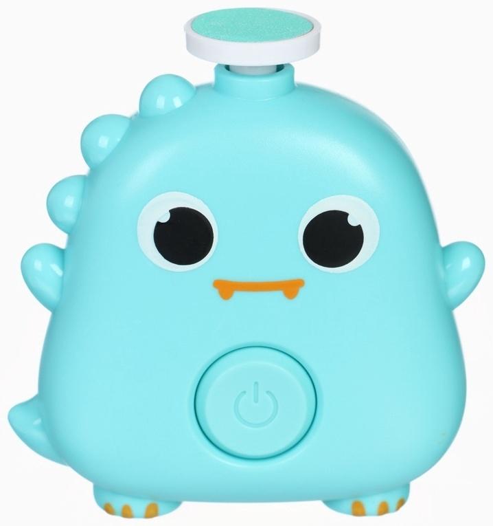 Маникюрный набор «Детский триммер для ногтей. Динозаврик», 3 сменнные насадки, от 0мес.