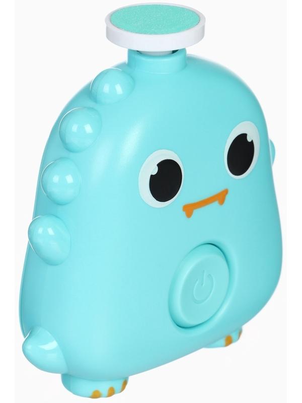 Маникюрный набор «Детский триммер для ногтей. Динозаврик», 3 сменнные насадки, от 0мес.