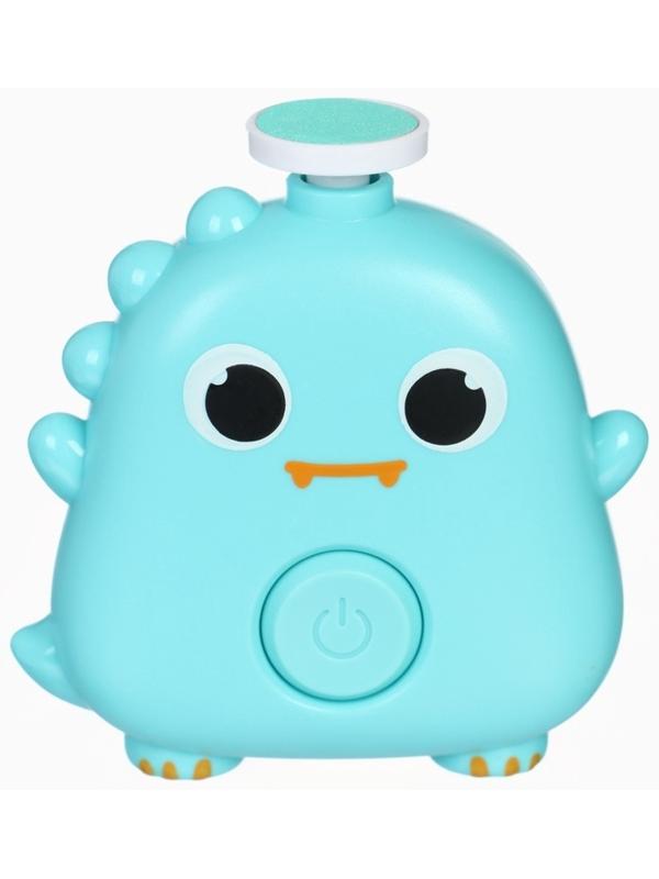 Маникюрный набор «Детский триммер для ногтей. Динозаврик», 3 сменнные насадки, от 0мес.