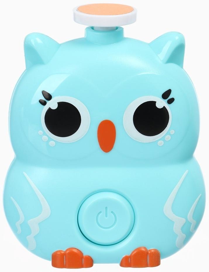 Маникюрный набор «Детский триммер для ногтей. Совушка», 3 сменнные насадки, от 0мес.