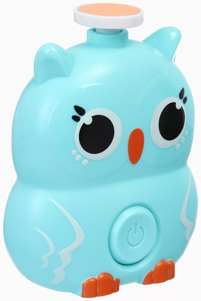 Маникюрный набор «Детский триммер для ногтей. Совушка», 3 сменнные насадки, от 0мес.