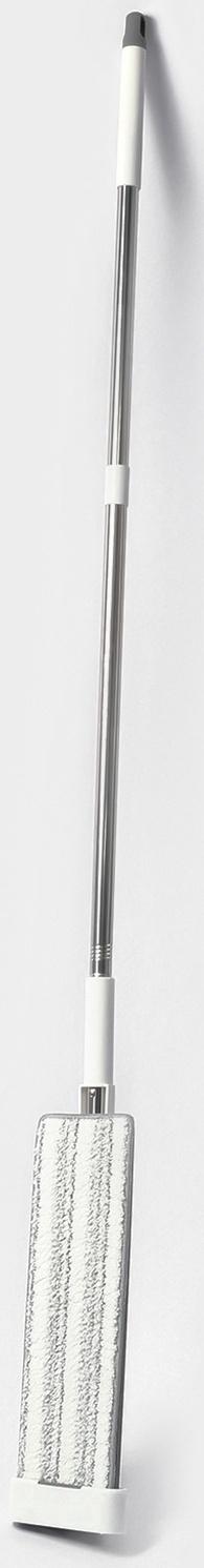 Швабра с отжимом, противоударная, со сгоном, стальная ручка, 2 профессиональные насадки, 36×11×130 см