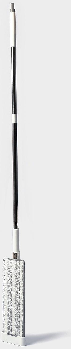 Швабра с отжимом, противоударная, со сгоном, стальная ручка, 2 профессиональные насадки, 36×11×130 см