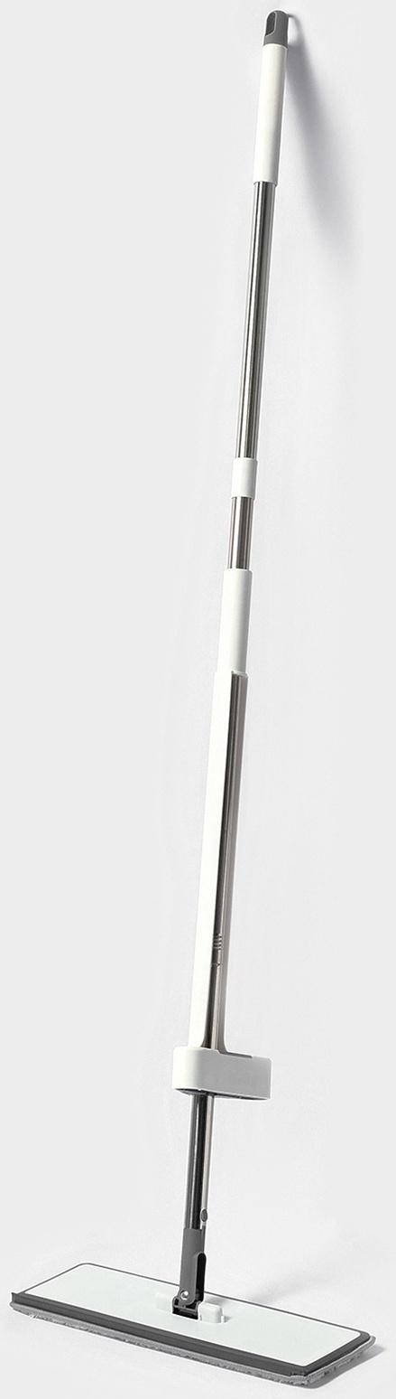 Швабра с отжимом, противоударная, со сгоном, стальная ручка, 2 профессиональные насадки, 36×11×130 см