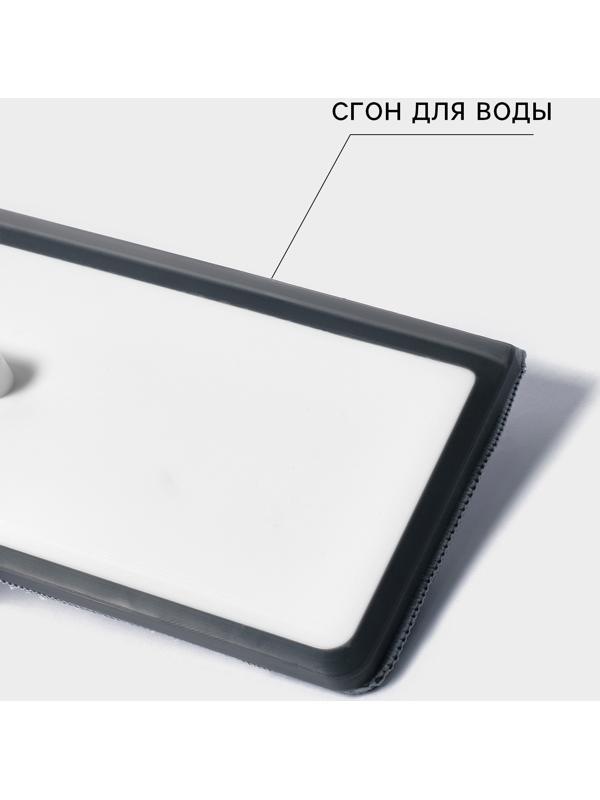 Швабра с отжимом, противоударная, со сгоном, стальная ручка, 2 профессиональные насадки, 36×11×130 см