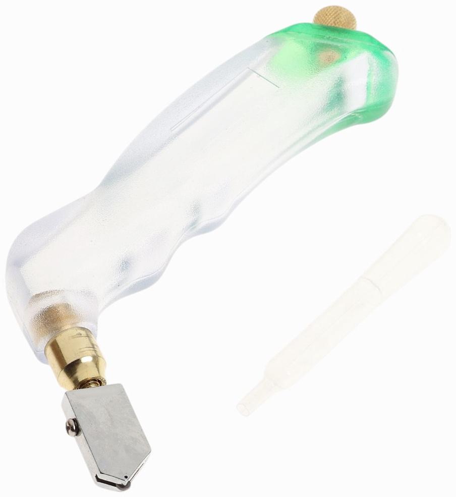 Стеклорез ТУНДРА, масляный, пластиковая прозрачная рукоятка