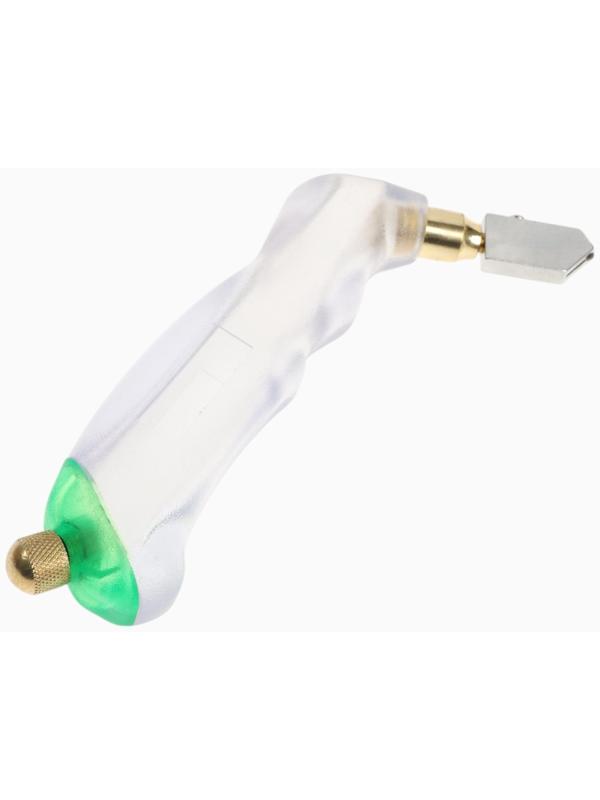 Стеклорез ТУНДРА, масляный, пластиковая прозрачная рукоятка