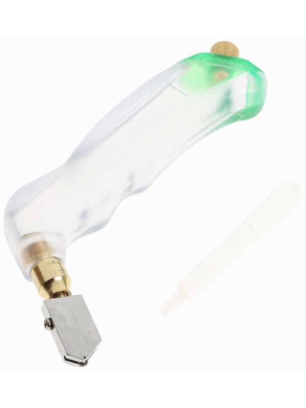 Стеклорез ТУНДРА, масляный, пластиковая прозрачная рукоятка