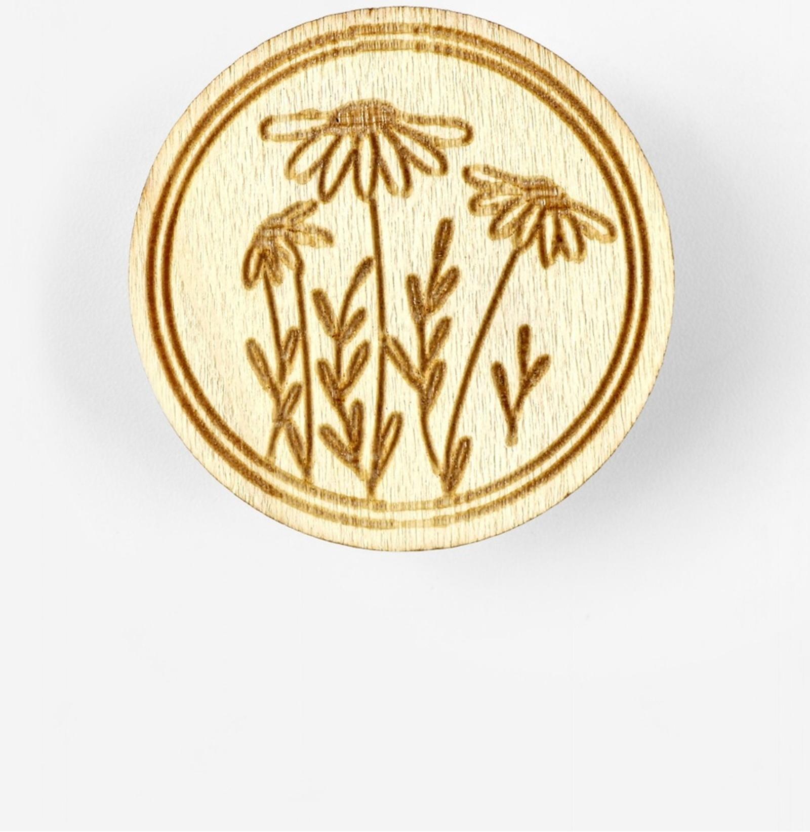 Игольница «Цветы», с магнитом, круглая, d=3 см, набор 2 шт., деревянная