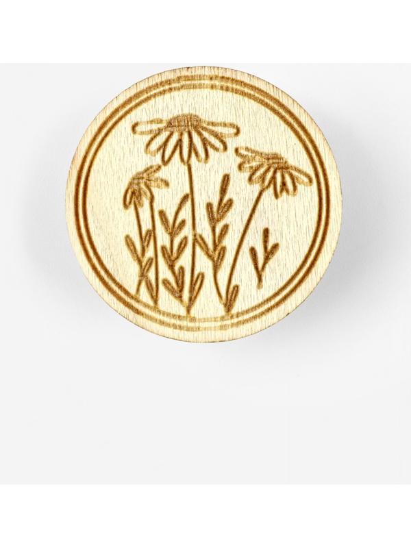 Игольница «Цветы», с магнитом, круглая, d=3 см, набор 2 шт., деревянная