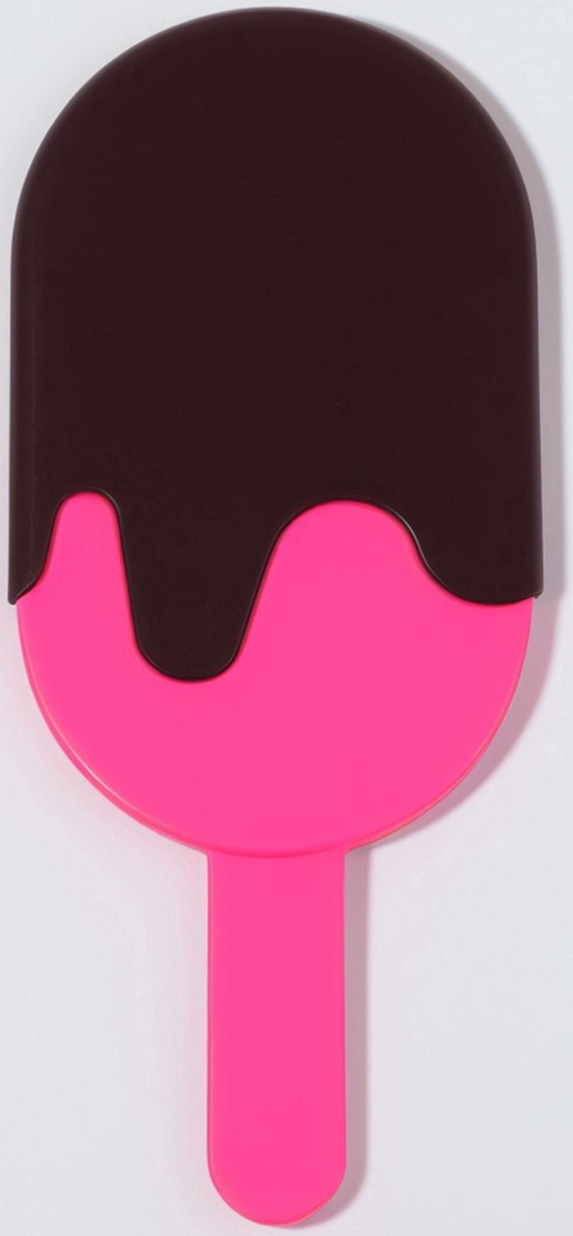 Зеркало с ручкой «Мороженое», зеркальная поверхность 6.7×12 см, розовое