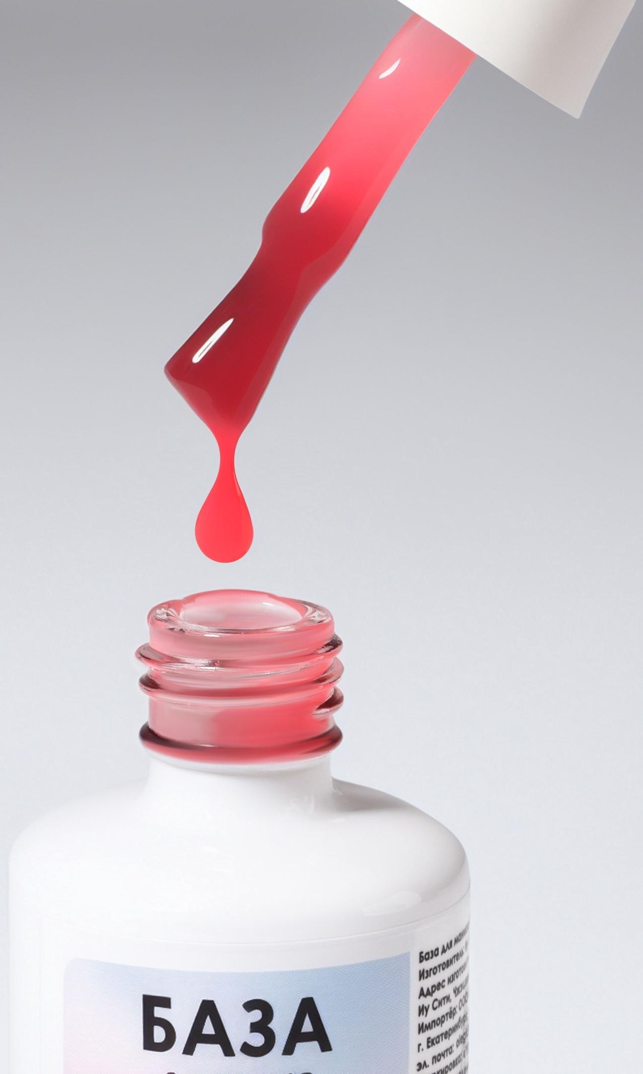 База камуфлирующая для ногтей, 3-х фазная, 15 мл, LED/UV, розовая (BG022)