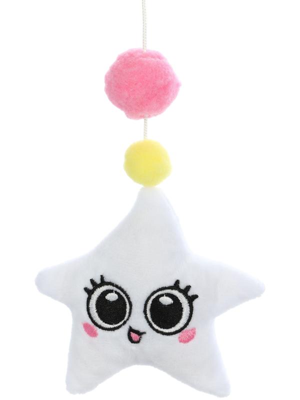 Мобиль музыкальный на кроватку «Забавный мишка», звук, серый