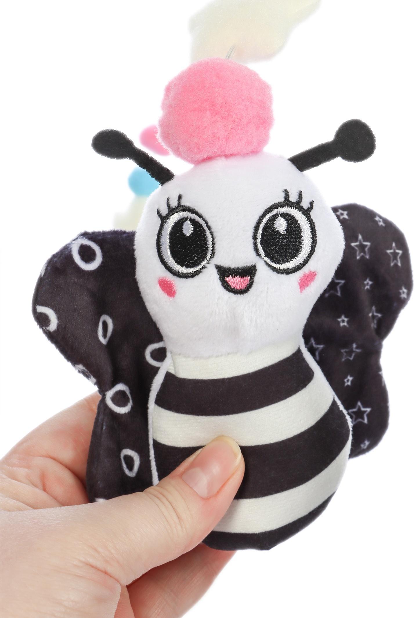 Мобиль музыкальный на кроватку «Весёлая пчёлка», звук, чёрный