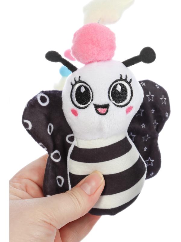 Мобиль музыкальный на кроватку «Весёлая пчёлка», звук, чёрный