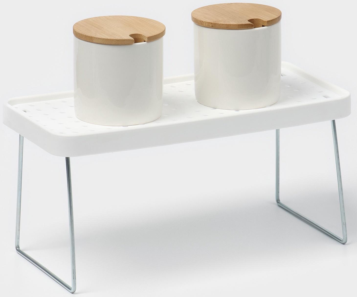 Складной столик - поднос «Макард», 29×14×2 см, белый, серый