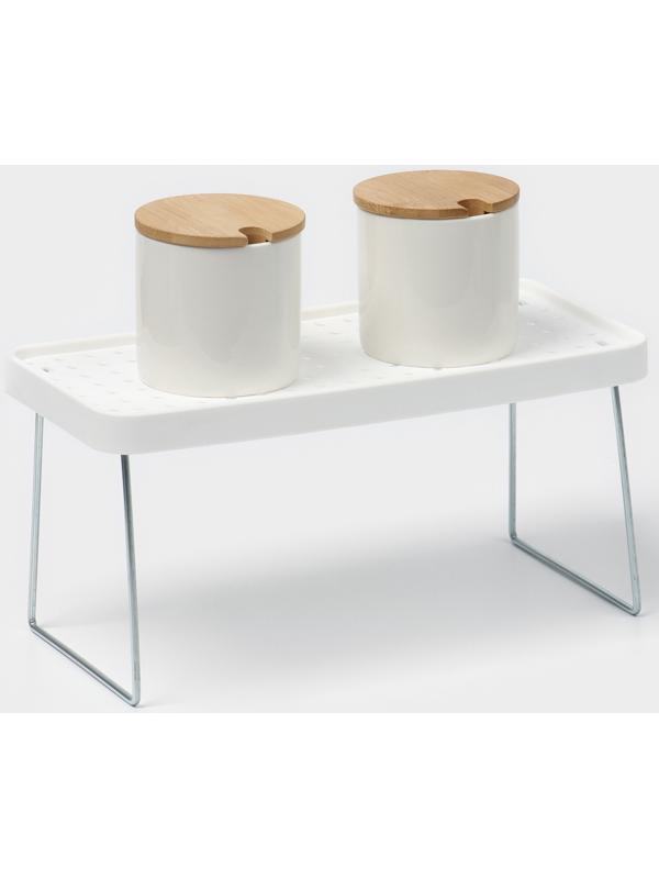 Складной столик - поднос «Макард», 29×14×2 см, белый, серый