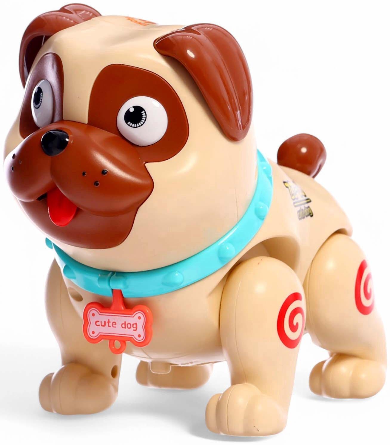 Интерактивная игрушка «Щенок Барри», звуковые и световые эффекты, ходит, выпускает пар