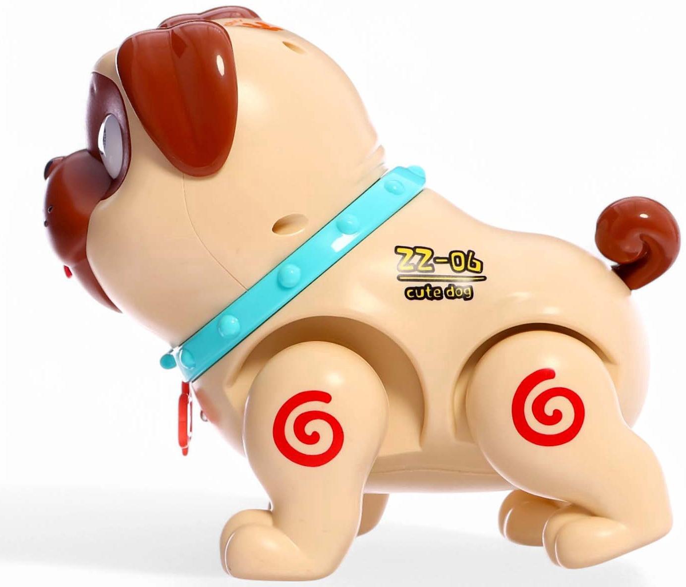 Интерактивная игрушка «Щенок Барри», звуковые и световые эффекты, ходит, выпускает пар