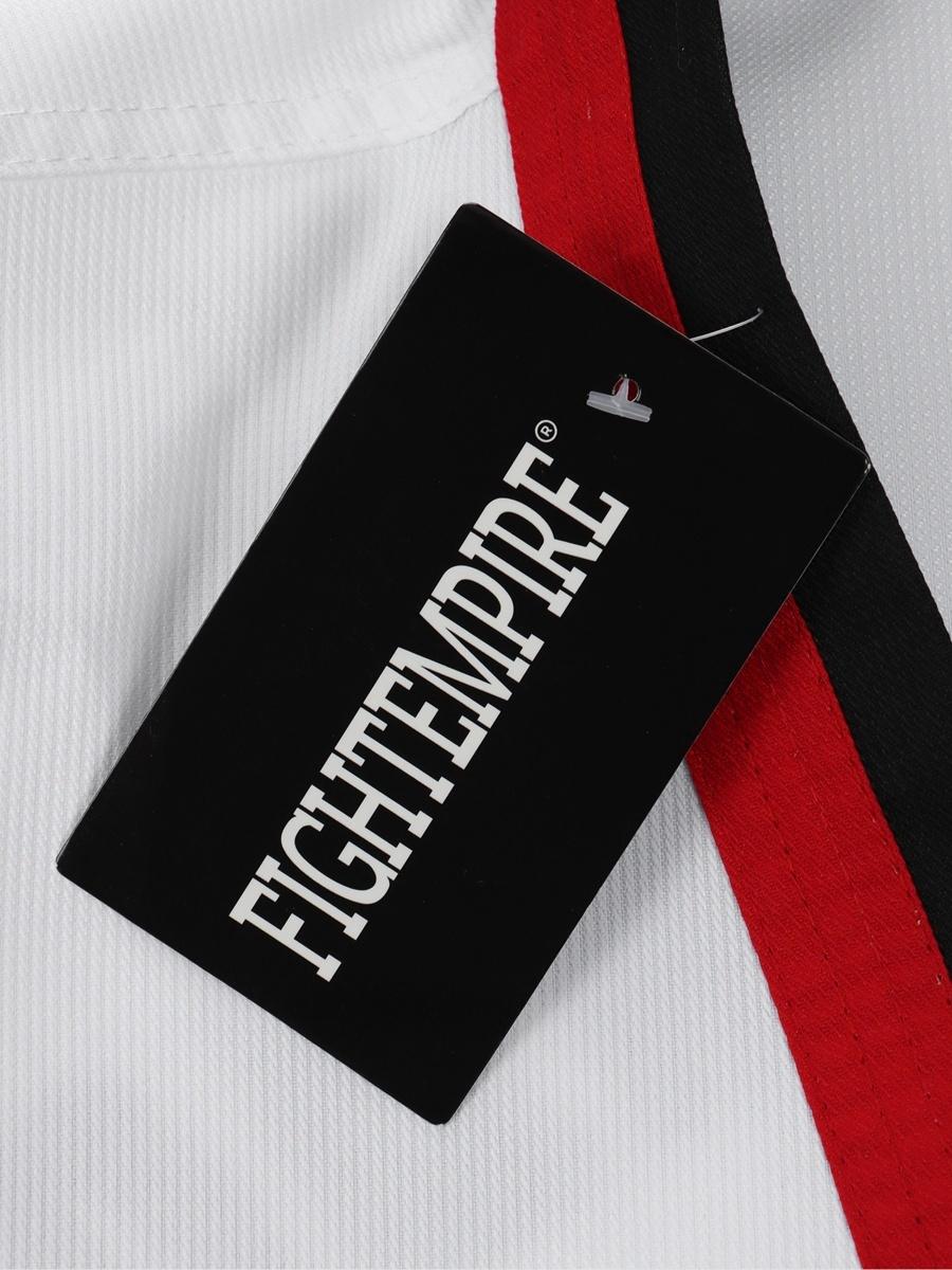 Добок (кимоно) для Тхэквондо, белый, черно-красный ворот, детский, размер 140