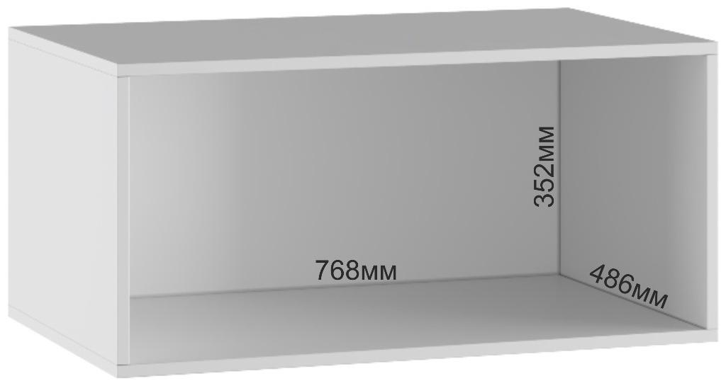 Шкаф-антресоль для двухстворчатого шкафа «Бруно», 800×505×384 мм, цвет белый