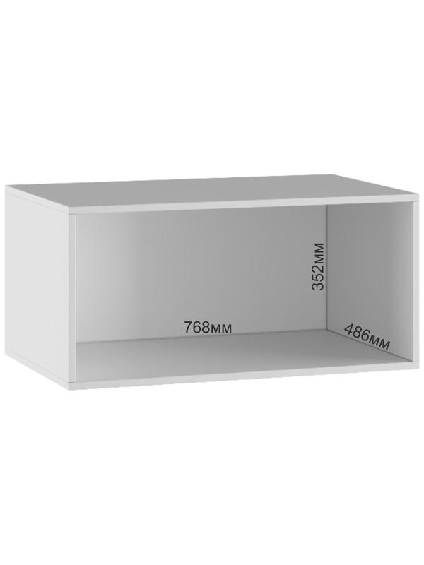 Шкаф-антресоль для двухстворчатого шкафа «Бруно», 800×505×384 мм, цвет белый