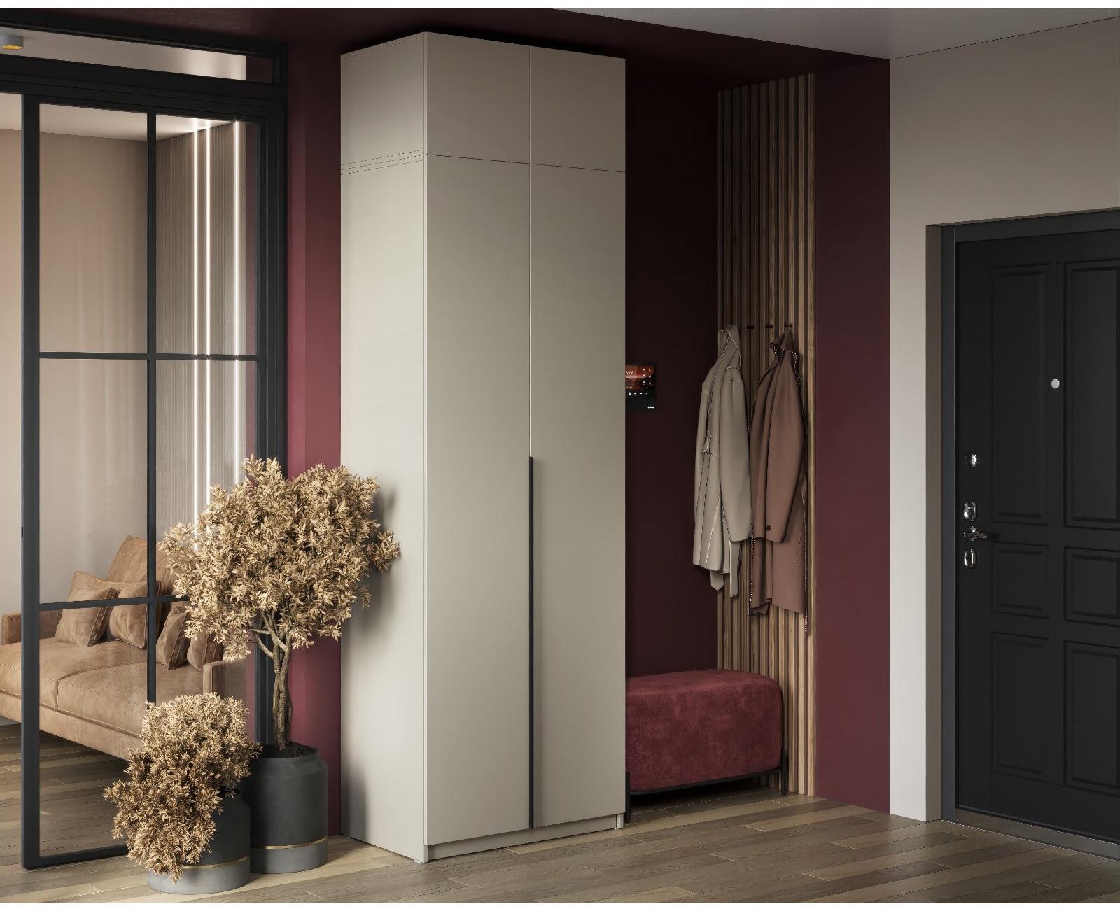 Шкаф-антресоль для двухстворчатого шкафа «Бруно», 800×505×384 мм, цвет кашемир