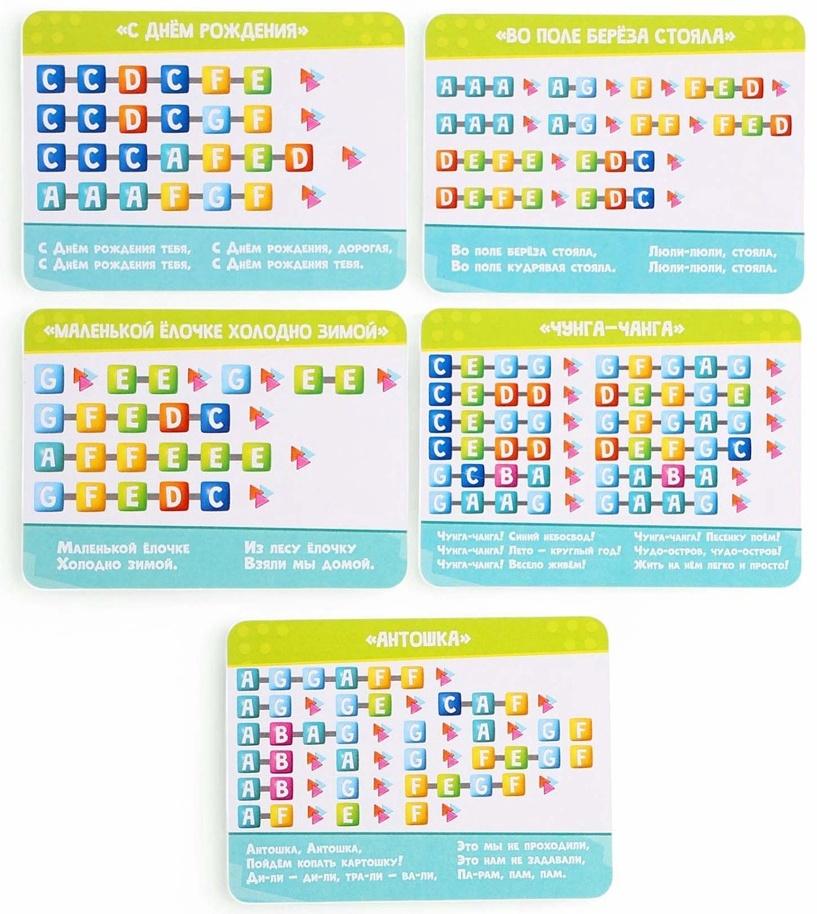 Музыкальное пианино детское, сенсорное, звуковые и световые эффекты, карточки для обучения