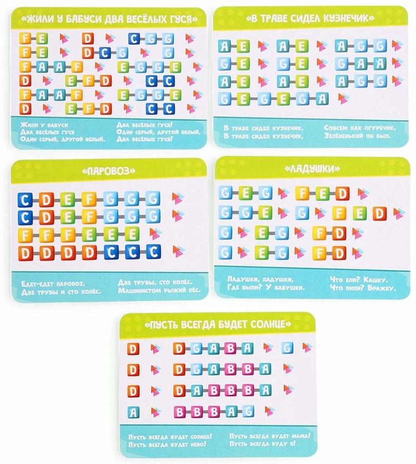 Музыкальное пианино детское, сенсорное, звуковые и световые эффекты, карточки для обучения