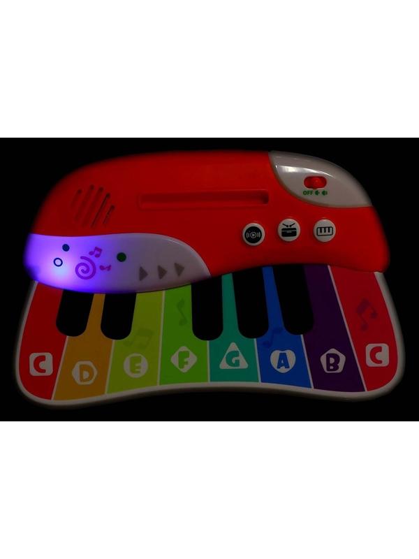 Музыкальное пианино детское, сенсорное, звуковые и световые эффекты, карточки для обучения