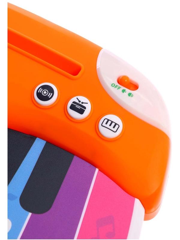 Музыкальное пианино детское, сенсорное, звуковые и световые эффекты, карточки для обучения