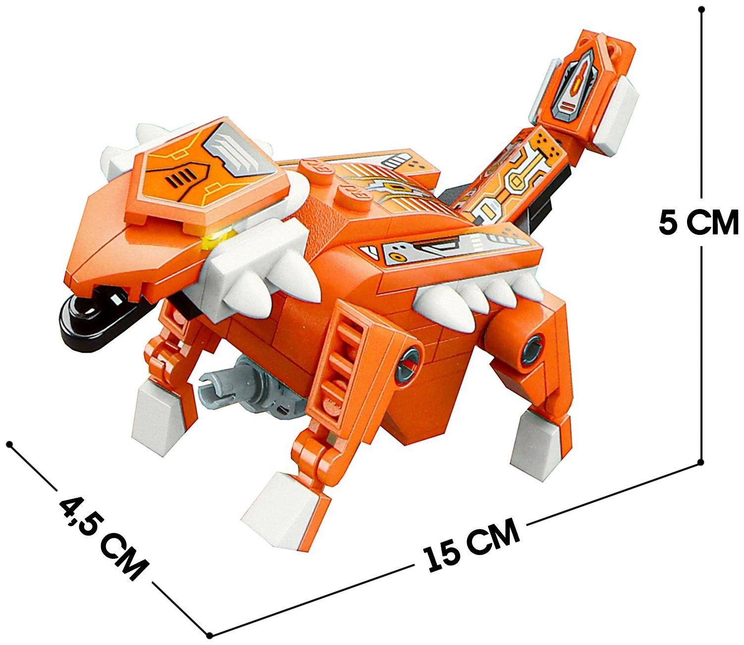 Конструктор Динобот «Вождь Тиранозавр», 87 деталей