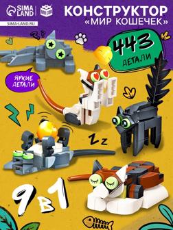 Конструктор «Мир кошечек» 9 в 1, 43 детали