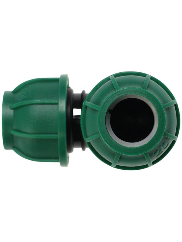 Отвод ПНД ZEIN, 20 мм, цанга